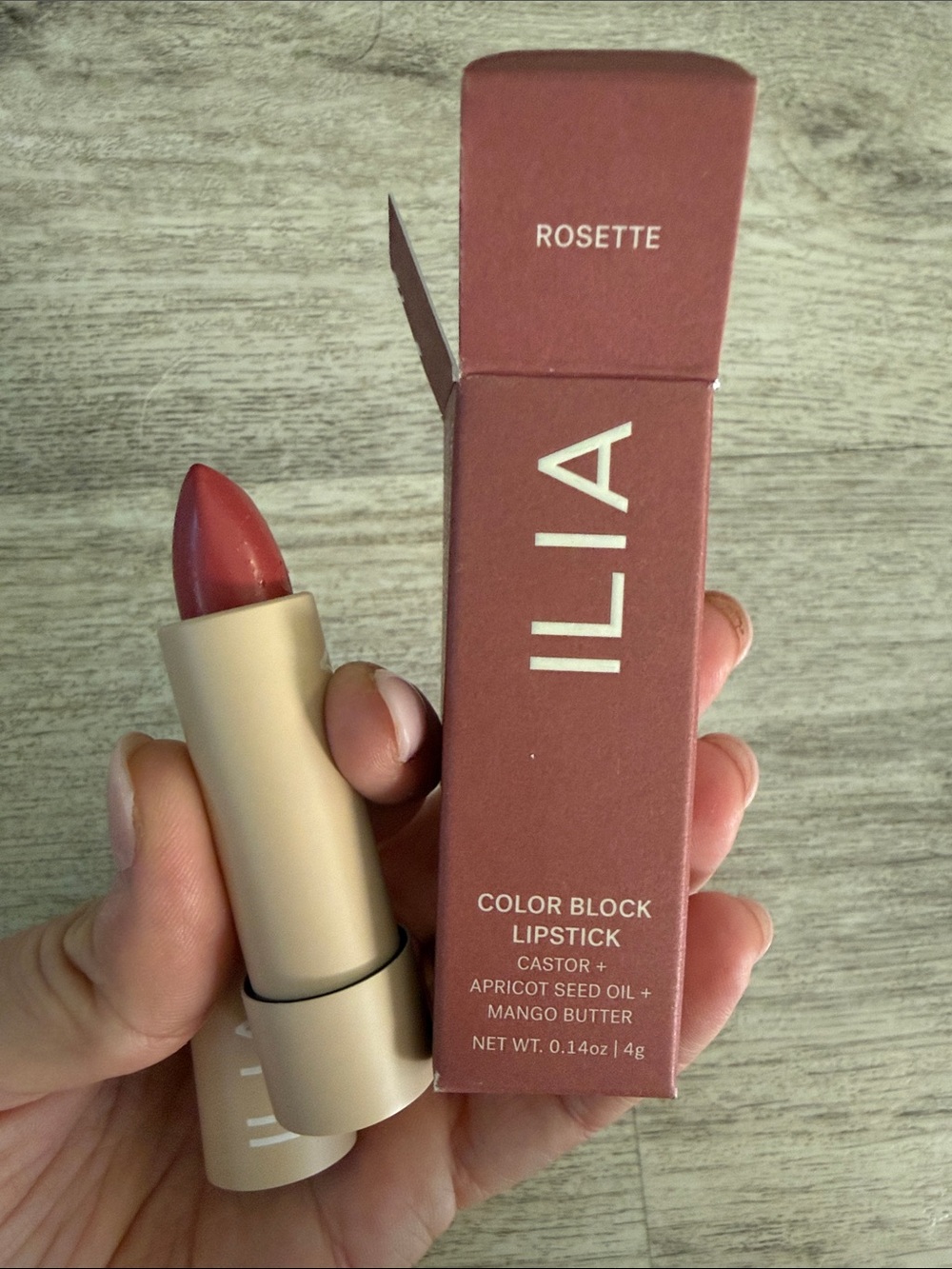 ILIA Rosette Color Block Lipstick — Muted Rose